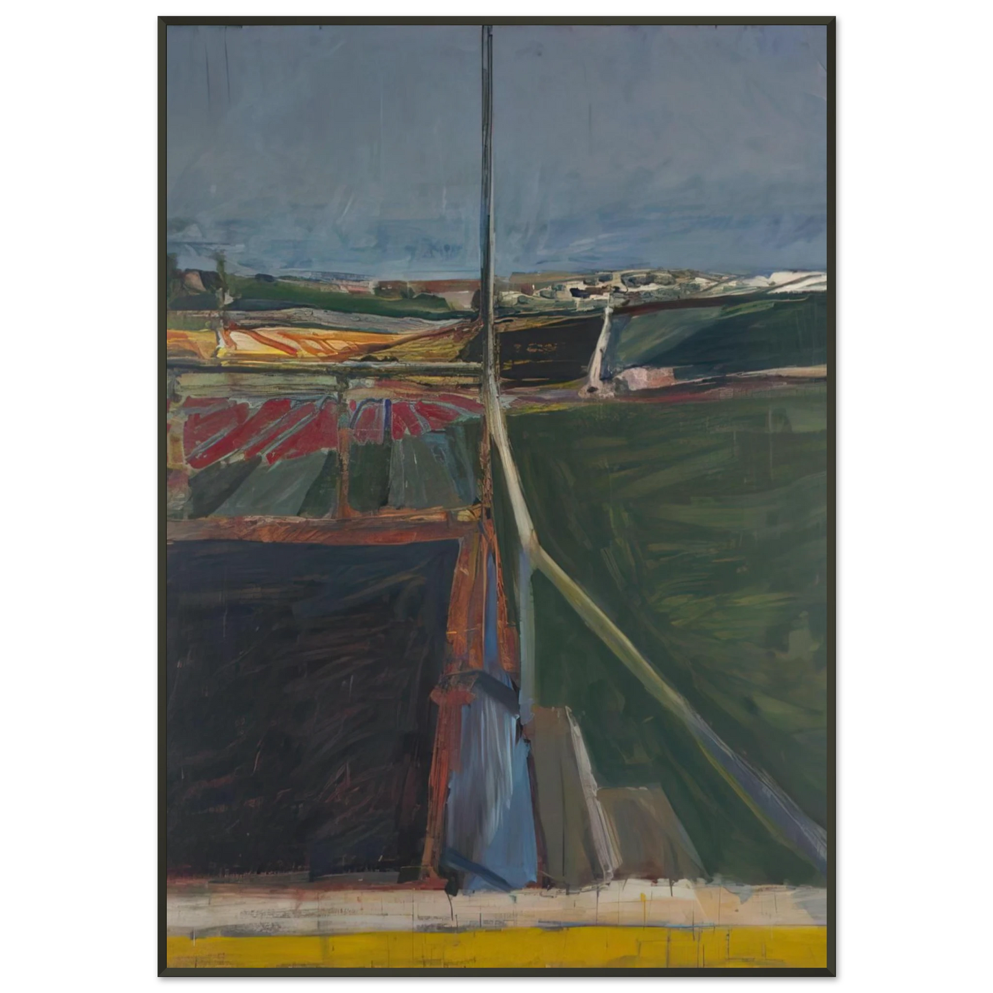 Richard Diebenkorn  View from the Porch Framed Art Print  - Aluminum Frame - 21x29.7 cm / 8x12"
