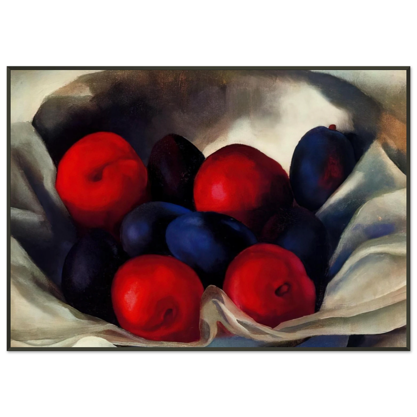 Georgia OKeeffe  Plums Framed Art Print  - Aluminum Frame - 21x29.7 cm / 8x12"