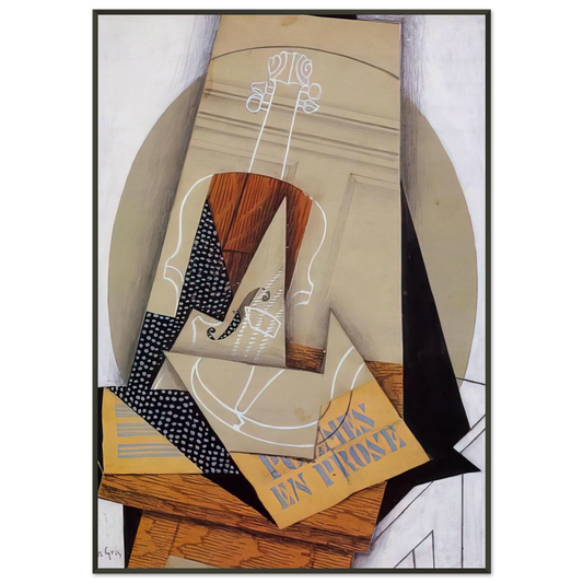 Juan Gris  COMPOSITION WITH VIOLIN Framed Art Print  - Aluminum Frame - 21x29.7 cm / 8x12"