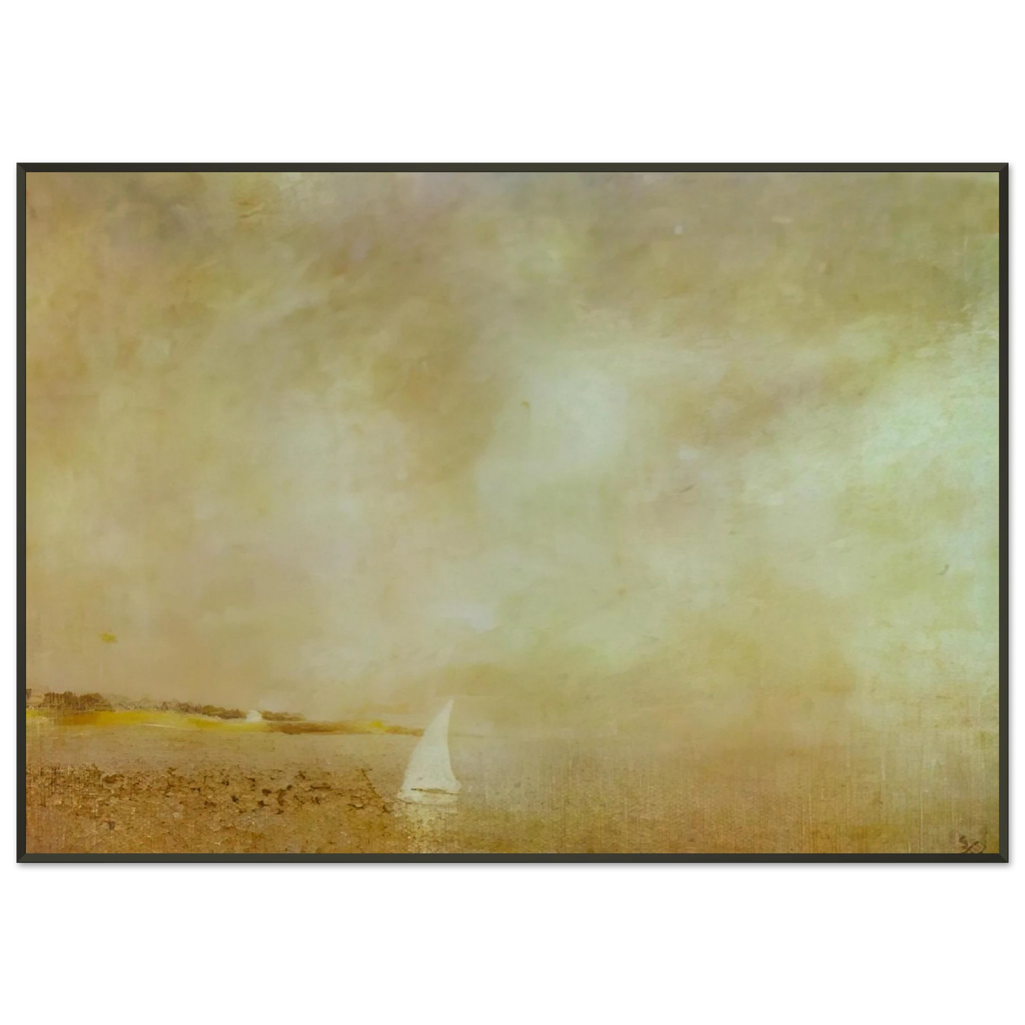 Salvador Dali  BAY OF CADAQUES Framed Art Print  - Aluminum Frame - 21x29.7 cm / 8x12"