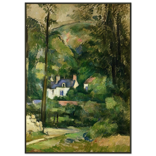 Paul Cezanne  Houses in the Greenery Framed Art Print  - Aluminum Frame - 21x29.7 cm / 8x12"
